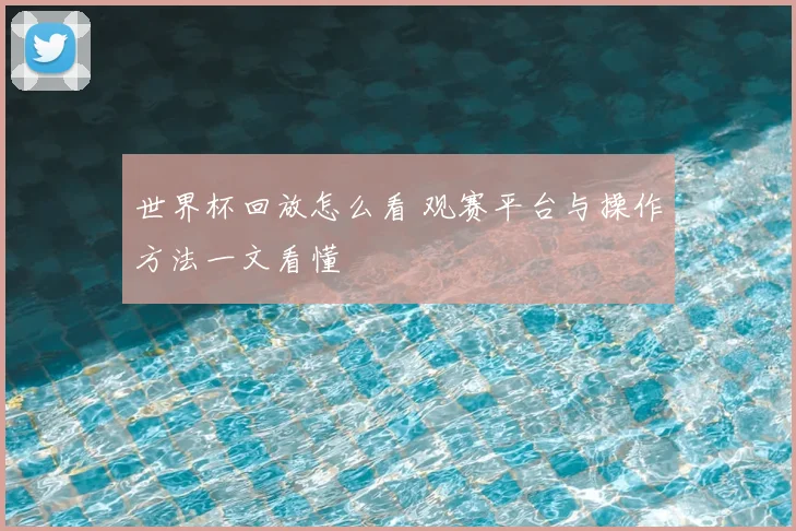 世界杯回放怎么看 观赛平台与操作方法一文看懂